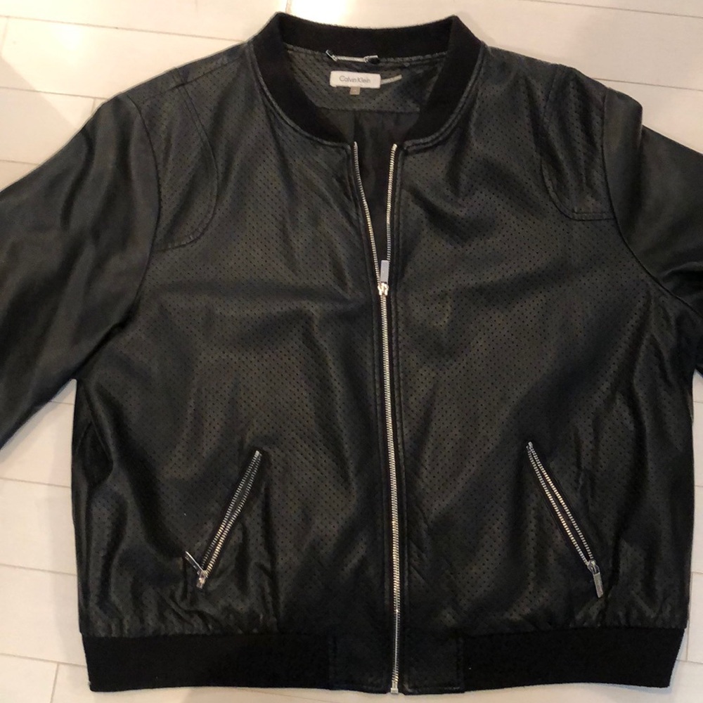 Calvin Klein Woman’s Faux Leather Jacket.